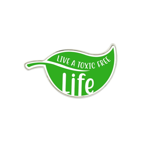 PinMart's Live a Toxic Free Life Chemical Free Awareness Enamel Lapel Pin