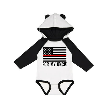 

Inktastic Uncle Firefighter Flag Nephew Gift Baby Boy or Baby Girl Long Sleeve Bodysuit
