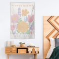 thumbnail image 4 of Gojian Danish Pastel Botanical Flower Market Aesthetic Floral Plants Tapestries Wall Hanging Tapestry Decorative Flag For Home Decor Living Room College Dorm Bedroom Banner, 4 of 6