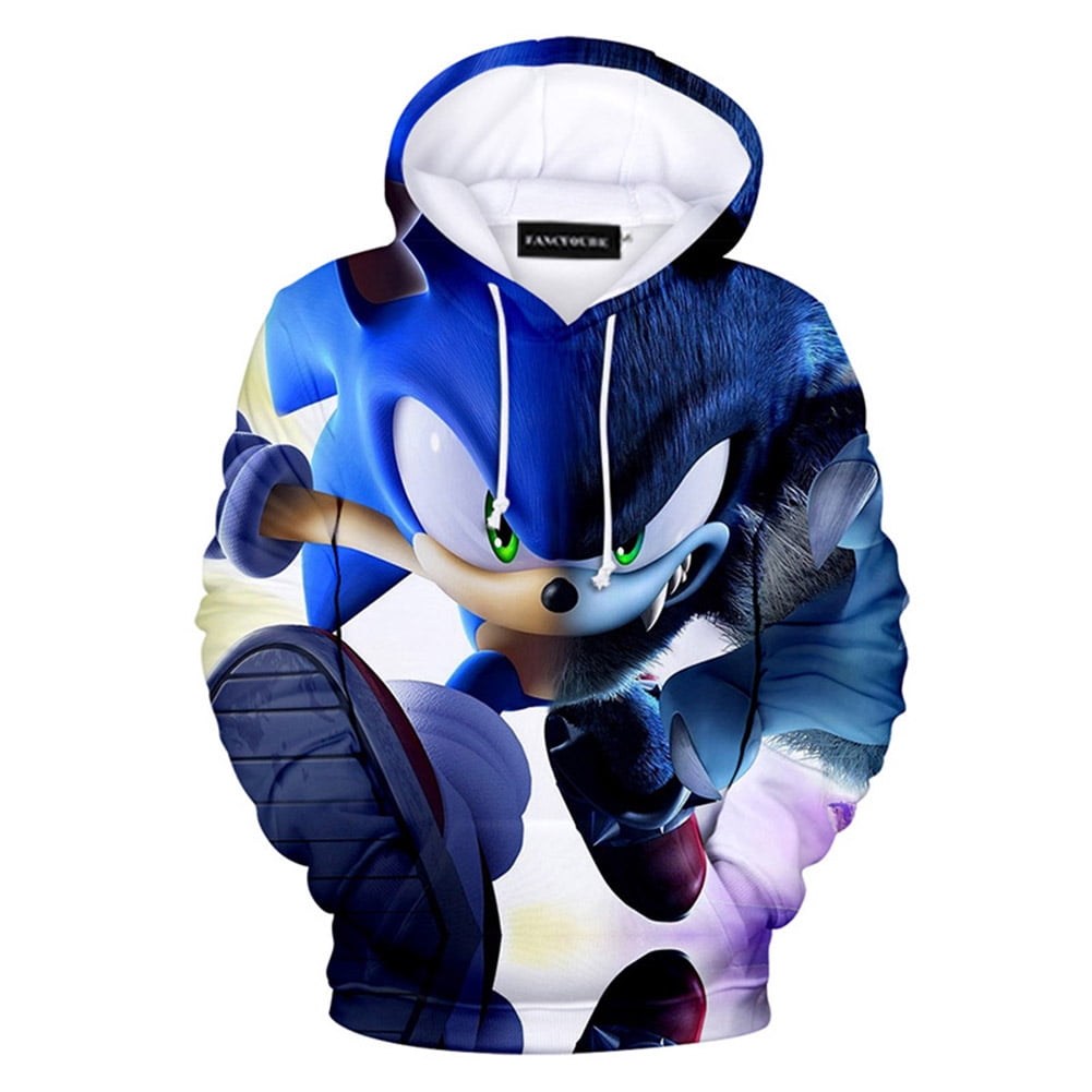 Sonic Sweatshirt The Hedgehog Boys Girls Pullover Hoodie Long Sleeve Shirts Gift