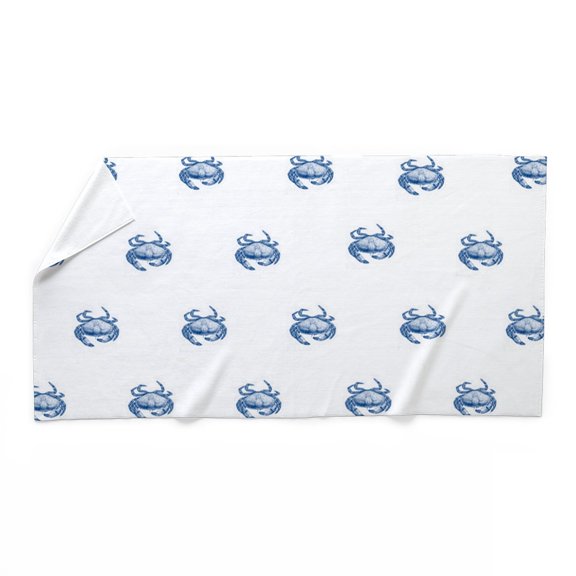 CafePress - Blue Crab - Large Beach Towel, Soft 30"x60" Towel with Unique Design