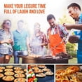 thumbnail image 2 of BBQ Grill Mat Set of 10, Grill Mats for Outdoor Grill,Non-stick Barbecue Grill & Baking Mats for Baking on Gas, Charcoal, Oven and Electric Grills - Reusable - Free 2 Silicone Brush, 2 of 8