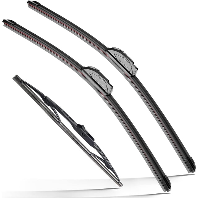HAHDAXIA RAINTOK Windshield Wiper Blades Replacement for Dodge Caliber 2007 2008 2009 2010 2011 2012 Original Factory Quality Front Rear Wipers Blade Set for My Car - 24" 17" 10" (Pack of 3)