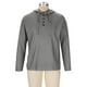 thumbnail image 4 of pstuiky Camisas casuales de manga larga para hombre, Blusa informal con capucha y manga larga con botones y cordón ajustable para hombre top de hombre s, 4 of 5