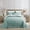 1 - Aqua Sky - Paisley Stitched-Extra Wide Super King (128" x 120"), variant on Extra Wide Super King (128" x 120") 2 - Polar Night - Damask Stitched Bedding Set