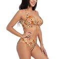 thumbnail image 2 of Kdxio Squirrel And Mushroom Print Women's 2 Piece High Waisted Wrap Spaghetti Strap Summer Swimsuit Bikini Set-XX-Large, 2 of 7