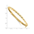 thumbnail image 3 of 10K Yellow Gold Twisted Polished Bracelet Bangle, 3 of 4