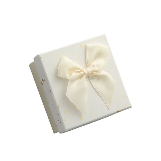 Youkk Packaging Box Portable Decorative Protective Replacing Rectangular Watch Pendant Earring Bracelet Gift Case Wrapping White