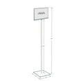 thumbnail image 3 of 11"W x 8.5"H Pedestal Two-Sided Sign Holder Stand on Square Metal Base, 3 of 5