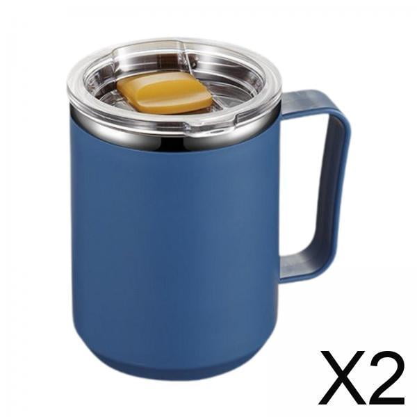 vaso aislado,Taza de café aislada Taza de viaje Mujeres Hombres,Vaso aislado con tapa deslizante y asa,Vaso térmico taza de café sellada de acero inoxidable,Taza de café de doble pared para
