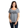 thumbnail image 2 of Practice Kindness Women's Fashion Slouchy Dolman T-Shirt Tee Heather Grey Small, 2 of 4