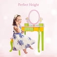 thumbnail image 5 of Mecor Kids Vanity Table,Little Girls Princess Makeup Dressing Table with Drawer/Mirror,Hand Painted Vanity Set with Stool for Children (Oval Mirror), 5 of 9
