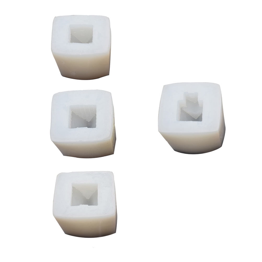 Tineasur 4 Pcs Holiday Soap Candle Mould Candle Mold White Creative Design for Professional Bakers