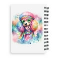 thumbnail image 2 of Hippie Poodle Portrait Watercolor Tie-Dye Vintage Styles Spiral Bound Journal Poodles Dog Lover Gifts Idea 5x7in Spiral Notebook - 00014, 2 of 5