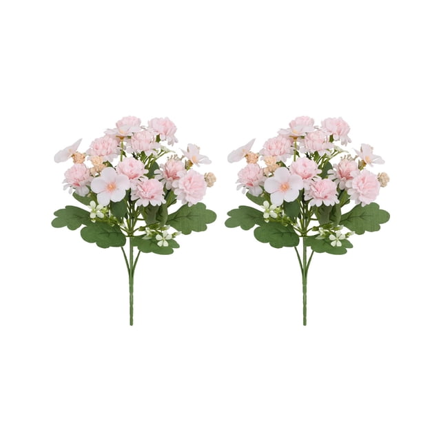 Ramo de flores artificiales de hortensia de 2 piezas - Decoración realista otoñal, centro de mesa para bodas, decoración de mesa, flores postizas sin mantenimiento