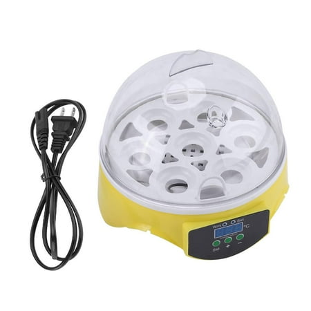 HURRISE Household 7 Small Egg Automatic Incubator, Automatic Clear Digital Chicken Duck Bird 7 Egg Incubator Hatcher (Best Small Incubator For Chicken Eggs)