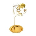 thumbnail image 1 of Portavelas Giratorio Macarena Decoración de Fiesta de Navidad Candelabro Oro 6 pulgadas, 1 of 8