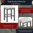 thumbnail image 4 of 4-Piece Dining Room Table, Dining Table For 3 With USB Port And Power Board, Bottom Shelf, 3 Upholstered Bar Stools, Cushion, Modern Furniture Set, 4 of 9