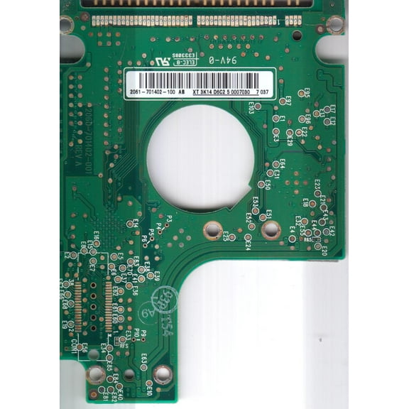 WD1200VE-00KWT0, 2061-701402-100 AB, WD IDE 2.5 PCB