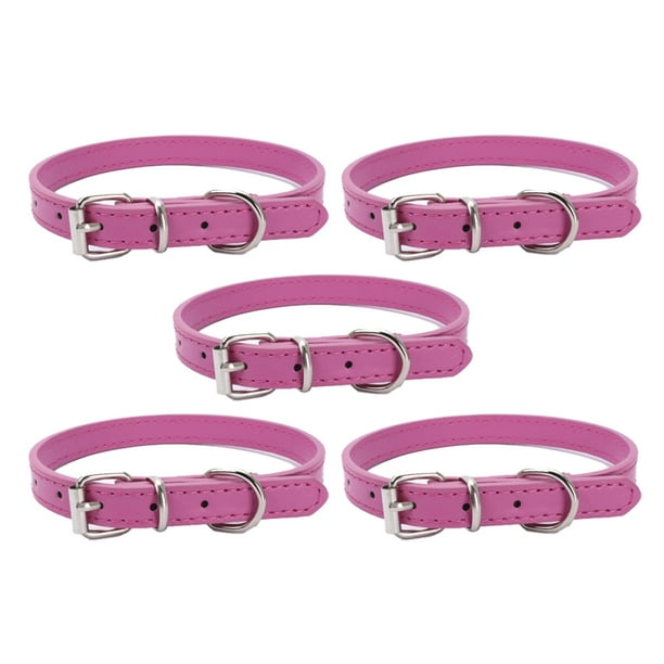 Collar de perro Collares de cuero para cachorros Collares de perro ajustables para perros pequeños Collar multicolor para mascotas