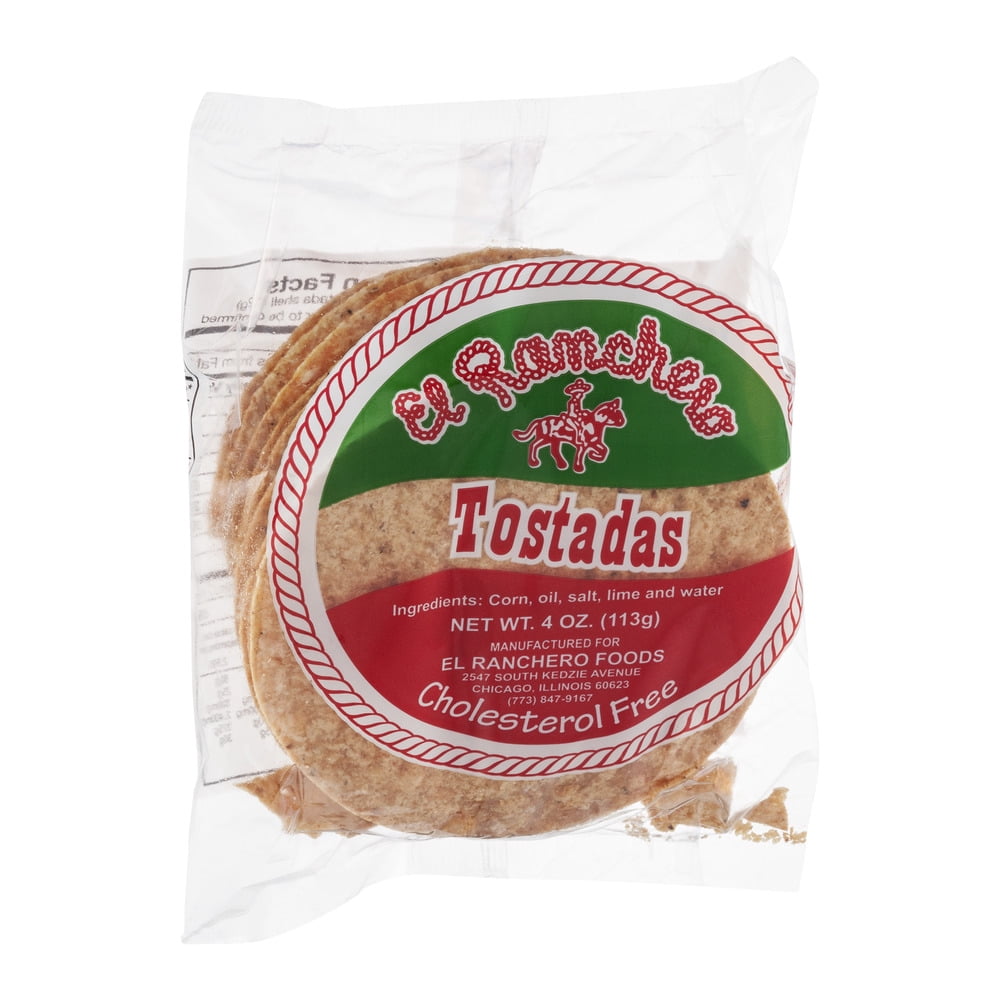 El Ranchero Tostada Flat Round Tortilla Regular Wrap Bag, 4 oz