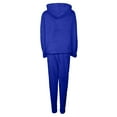 thumbnail image 4 of DailyTrove Couples Solid Color Hooded Tracksuit, Long Sleeve, Casual Sports & Lounge Wear, Soft Polyester Blend, Plus Size Friendly, 4 of 6