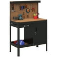 thumbnail image 1 of HOMCOM Établi de Garage avec Tiroir de Rangement, Panneau Perforé, Armoire Verrouillable, 1 of 10