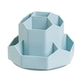 thumbnail image 1 of Methold Solución eficiente del almacenamiento de los organizadores giratorios de la oficina de la capacidad grande del ABS para el tenedor de Carpetas de archivos azul, 1 of 6