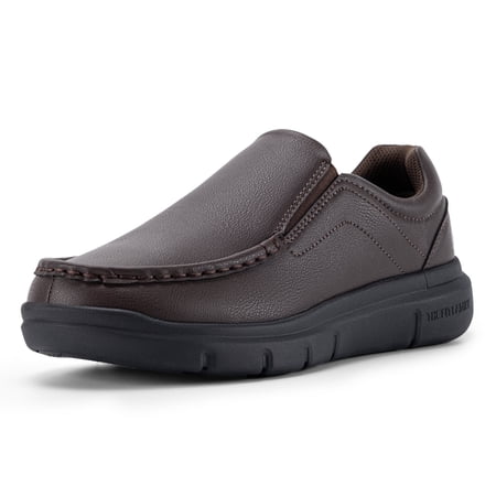 FitVille Mens Extra Wide Slip on Oxford Shoes Leather Loafers Casual Shoes for Men