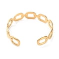thumbnail image 2 of 3 pc 304 Stainless Steel Hollow Oval Cuff Bangles Golden Inner Diameter: 2-1/8 inch(5.5cm)DIY, 2 of 3