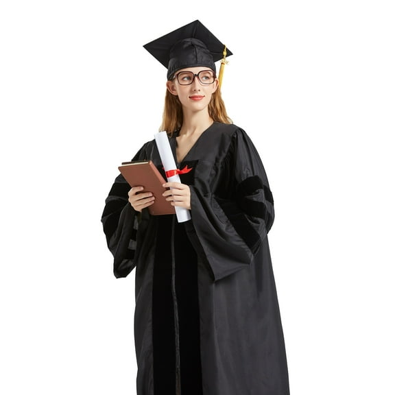 2024 Doctoral Cap and Gown for PhD Graduates and Faculty