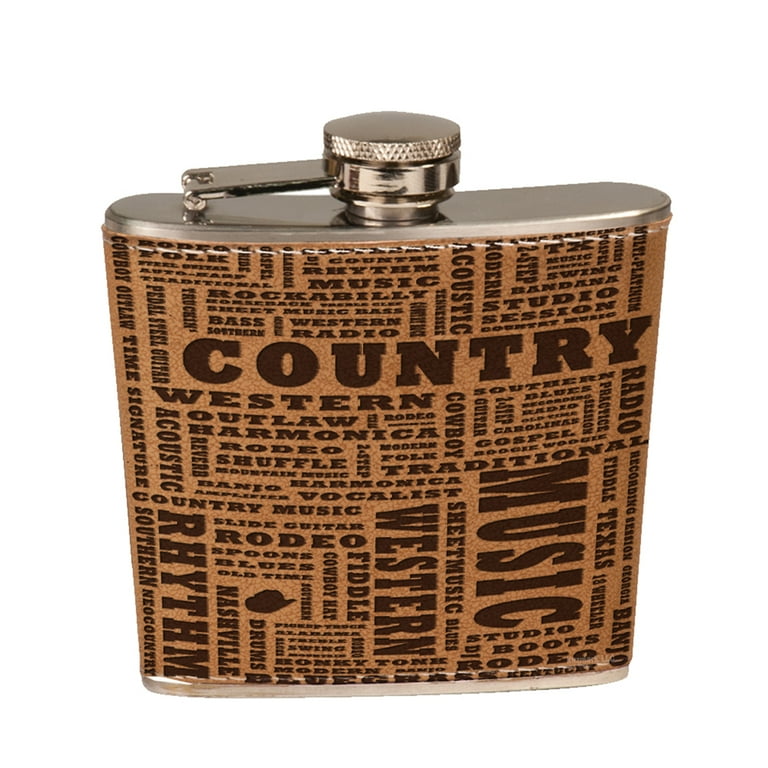 6oz Bass Leather Flask 6oz Bass Leather Flask