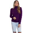 thumbnail image 1 of Blusa de Mujer Punto Cuello Alto Cacharrel Básica Elastán Manga Larga Deng Xun unisex, 1 of 2