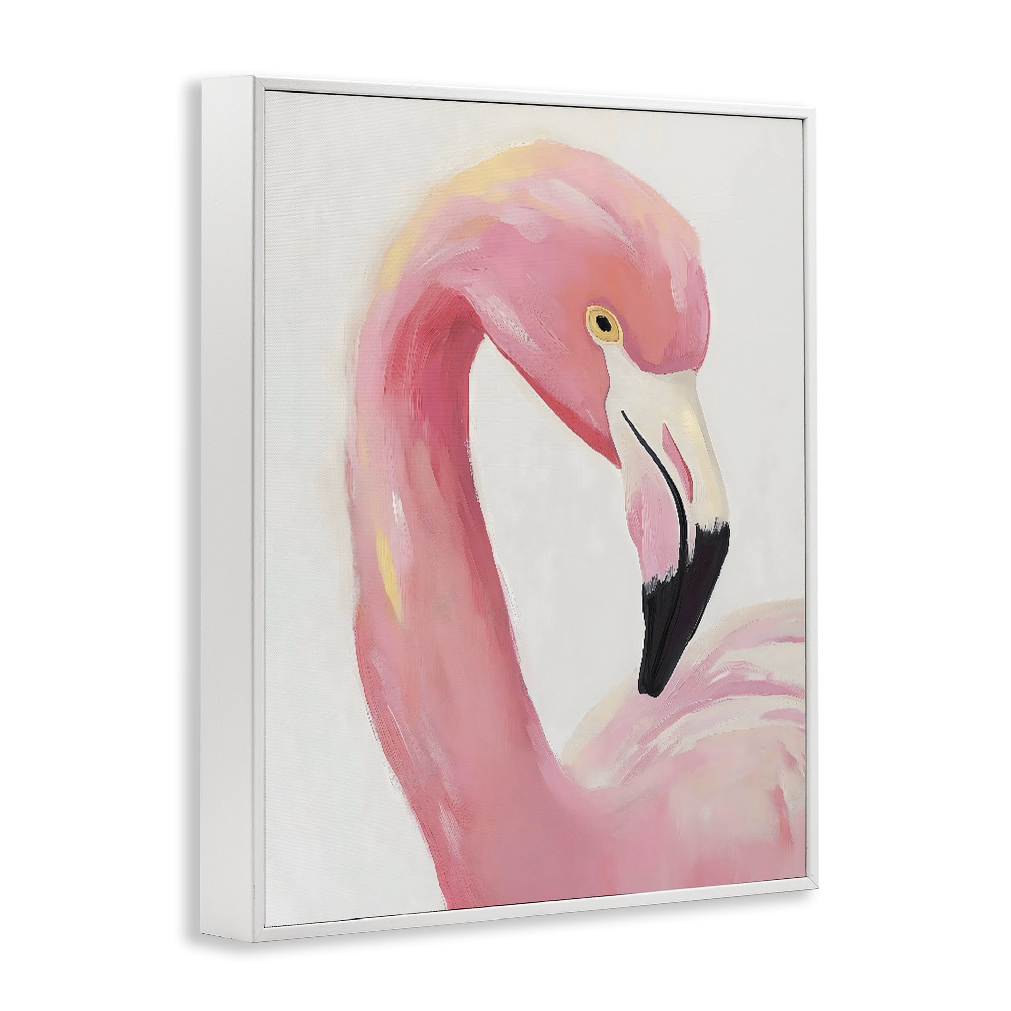 Stupell Industries Serene Pink Flamingo Portrait White Framed Giclee Art, design by The Prints Vibe