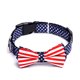 thumbnail image 2 of Collar de moda para cachorro Collar de bandera americana con pajarita Wdftyju correa ajustable para el cuello suministros de decoración para mascotas de retazos, 2 of 8