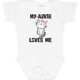 thumbnail image 3 of Inktastic My Auntie Loves Me Girls Baby Bodysuit, 3 of 5