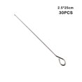 thumbnail image 3 of Wweixi 30 Pieces Barbeque Chicken Meat Skewer Replacement Stainless Steel Vegetable Grilling Roll Cooking Tool 2.5x25cm, 3 of 6