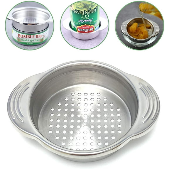 LNKOO Tuna Can Strainer - Tuna Strainer - Food Grade 304 Stainless Steel, Dishwasher Safe, Food Strainer, Can Colander, Easy To Clean, Eco-friendly,Canning Colander for Regular-Size
