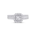 thumbnail image 2 of 10kt White Gold Round Diamond Bridal Wedding Ring Band Set 5/8 Cttw, 2 of 4