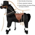 thumbnail image 5 of DEYGIA Ride on Horse for Kids with Reins and Cowboy Hat, Riding Horse Toy for 4 to 8 Years, (35.43'' Height) Ride on Horse Plush Walking Animal, Max Load 165LBS, 5 of 7