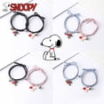 thumbnail image 2 of Pulsera de dibujos animados de Snoopy para pareja, brazalete de atracción magnética trenzada ajustable, cuerda trenzada para amigos, regalos de joyería, 1 par, 2 of 4