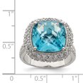 thumbnail image 2 of 925 Sterling Silver Blue Cubic Zirconia Ring, 2 of 2