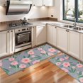 thumbnail image 3 of Kitchen Rugs Sets Of 2,Pioneer Flower Floral Print Pattern Anti Fatigue Kitchen Mat Rugs Non Slip Washable,Decorative Kitchen Floor Mats for Kitchen,Sink,Laundry,17"X47", 3 of 5