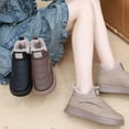 thumbnail image 4 of Womens Winter Warm Platform Snow Boots Faux Furry Lined Slip On Ankle Booties Comfortable Outdoor Non Slip Work Shoes Brown Size 7, 4 of 8