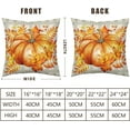 thumbnail image 6 of Fall Pillow Covers 16x16 Maple Leaf Pumpkin Farmhouse Decorative Pillow Covers Set of 2 Orange Plaid Autumn Linen Throw Pillow Covers Happy Fall Thanksgiving Pillow Cases for Sofa Home Decor, 6 of 6