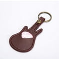 thumbnail image 6 of Leather Guitar Picks Case Guitar Pick Holders with Keyring Guitar Plectrums Bag for Guitar Pick Bag Gift Light Blue, 6 of 7