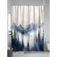 thumbnail image 5 of Shower Curtain Mountain Landscape Shower Curtains for Bathroom, Waterproof Polyester Shower Curtain Set with Hooks, Extra Long 72" x 78" Forest Tree, 5 of 6