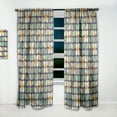 thumbnail image 2 of Designart 'Botanical Retro Pattern Design III' Mid-Century Modern Curtain Panel, 2 of 5