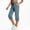 Smog Blue, variant on Women's Capri Pants Wide Leg Cotton Yoga Sweatpants with Pockets Casual Lounge Jogger Pants