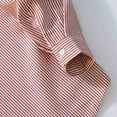 thumbnail image 5 of ZUKMRJPC Mens Striped Button Down Shirts Long Sleeve Lapel Loose Fit Fall Shirts Fashion Lightweight Casual Daily Work Shirts, 5 of 8
